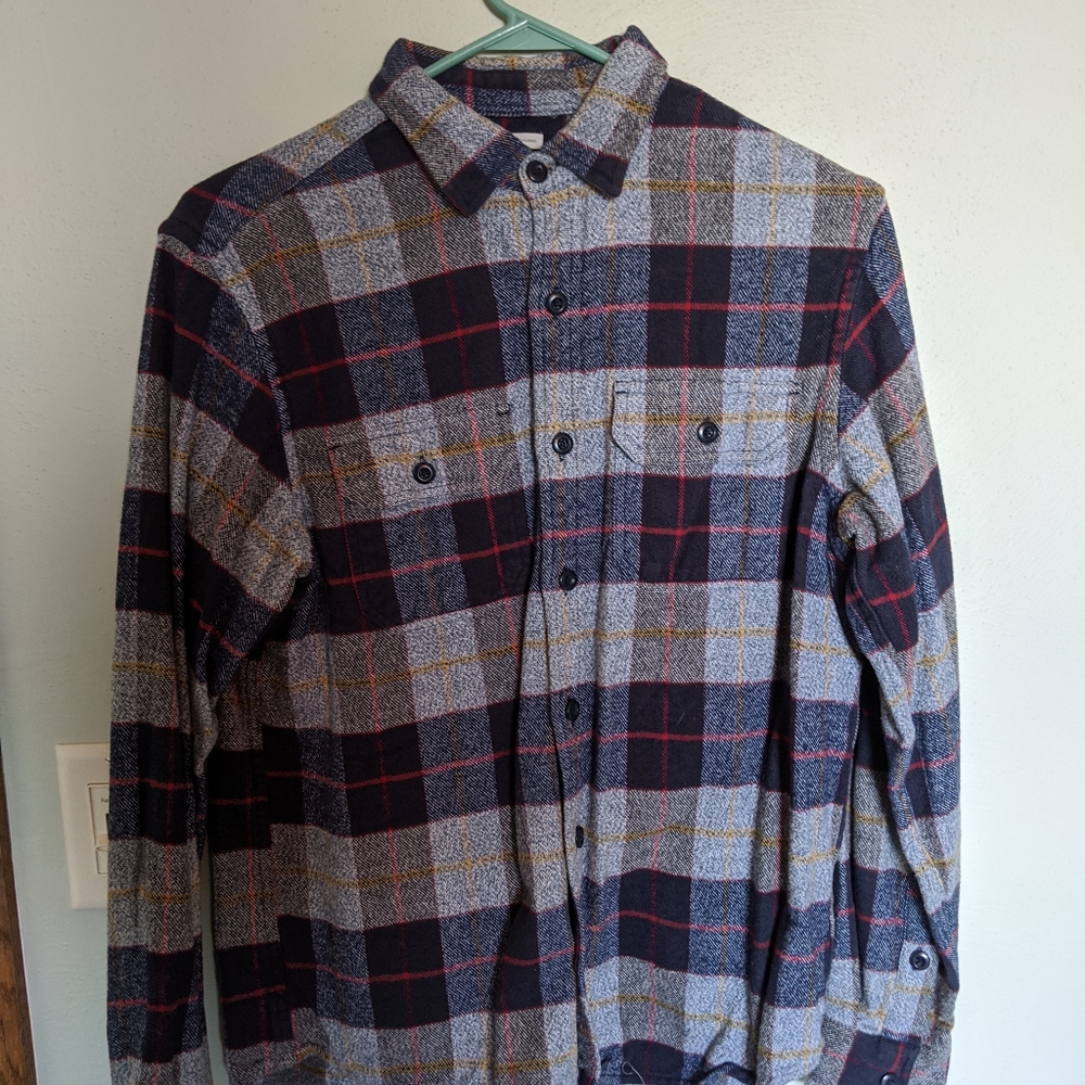 Flannel button up top